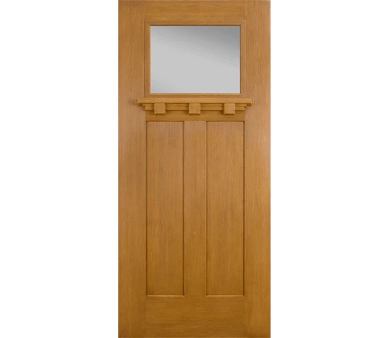 Virginia Beach Craftsman Light Fiberglass Entry Door